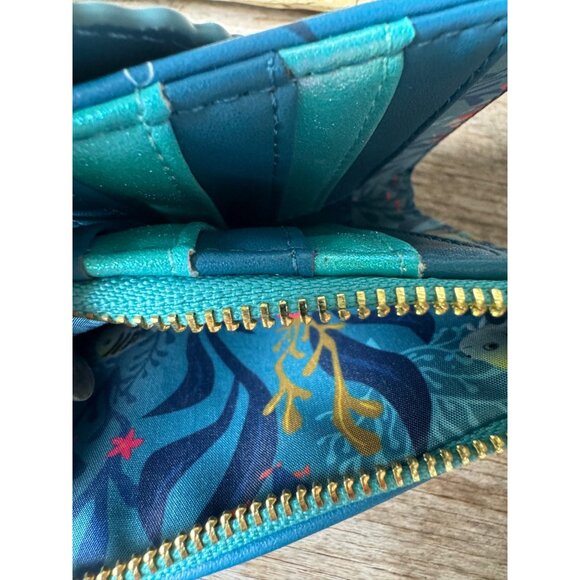 Loungefly Disney Little Mermaid Ariel Live Action Flap Wallet - Picture 7 of 9